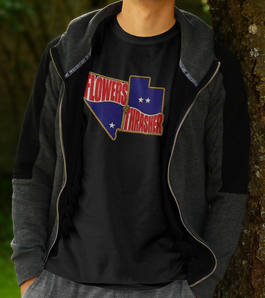 FLOWERS THRASHER Nevada Utah Patch T-Shirt