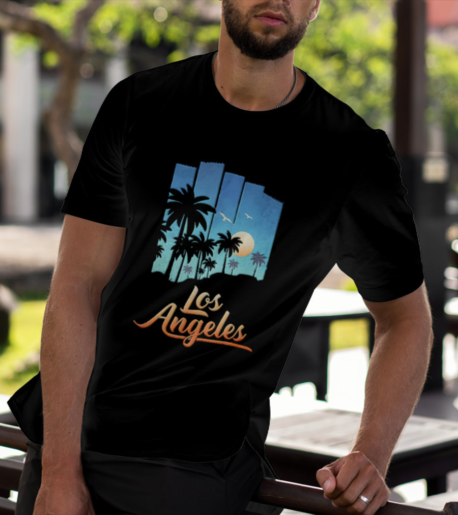Los Angeles Sunset Palm Trees California T-Shirt