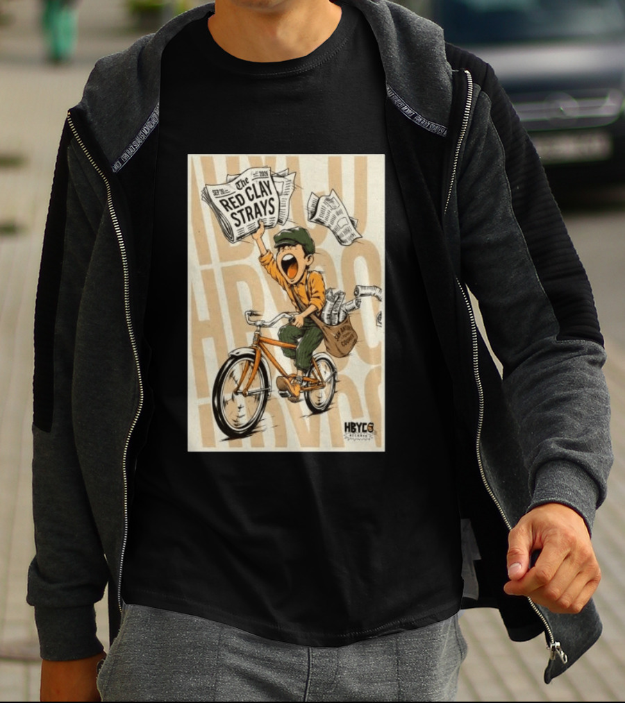 Red Clay Strays Sep 20 2026 San Antonio Frost Bank Center HBYCO Newsboy Bicycle T-Shirt