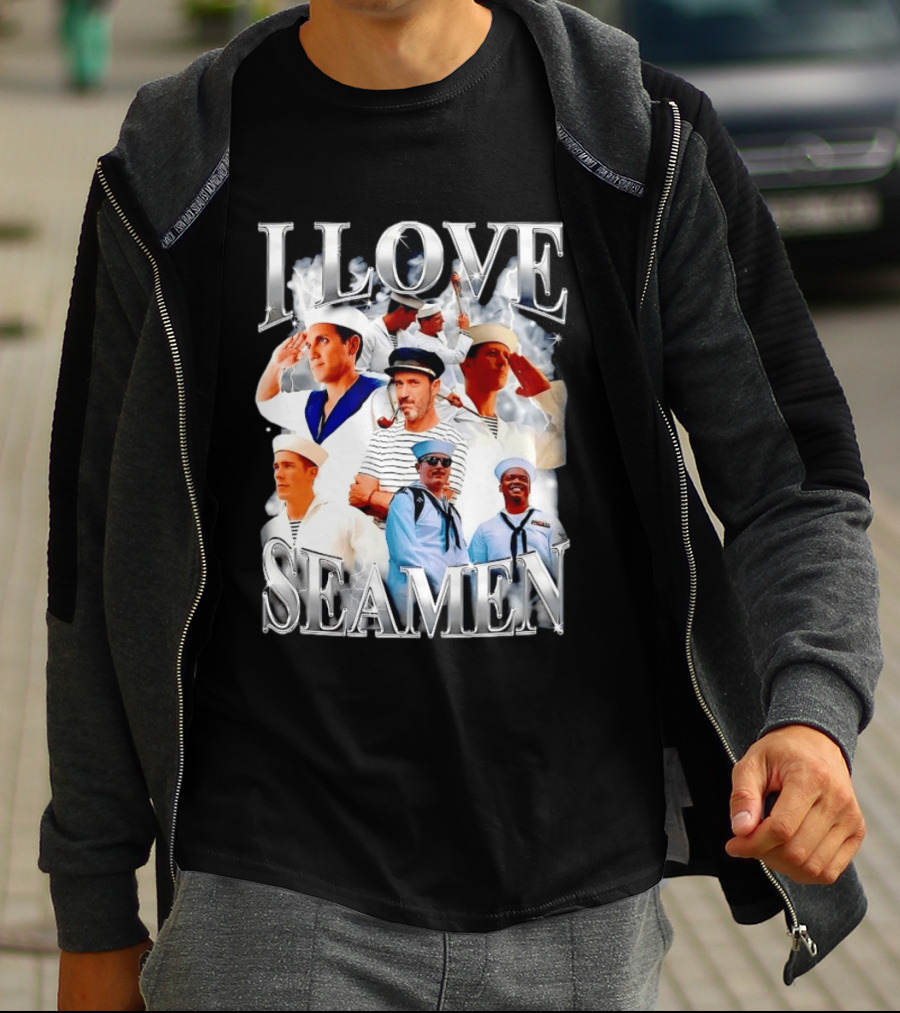 I Love Seamen Sailor Aesthetic Navy Nautical T-Shirt