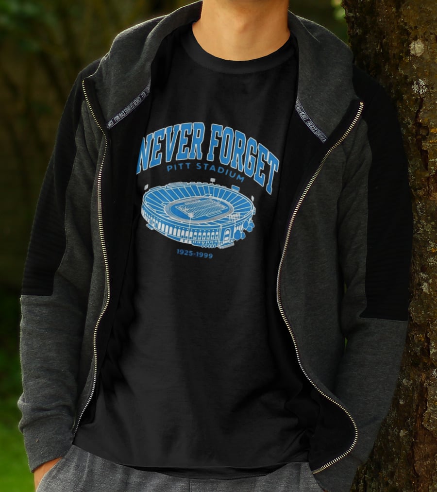 Never Forget Pitt Stadium 1925 1999 University Of Pittsburgh T-Shirt