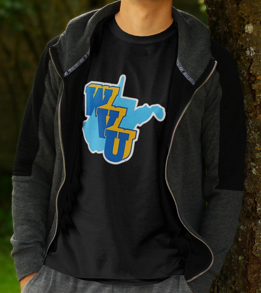 West Virginia Mountaineers WVU State Map T-Shirt
