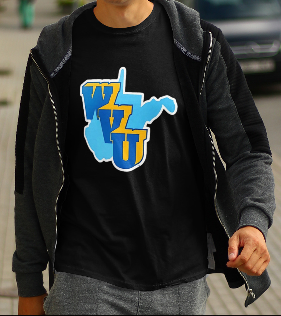 West Virginia Mountaineers WVU State Map T-Shirt