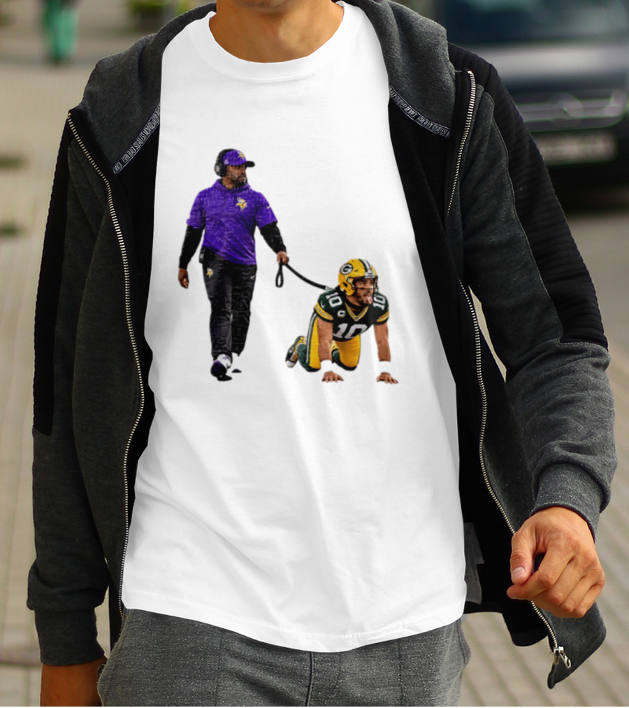 Brian Flores Minnesota Vikings Dominating Jordan Love Green Bay Packers NFL Meme T-Shirt