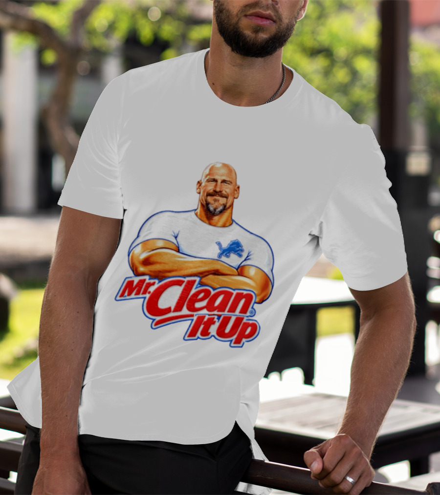 Dan Campbell Mr Clean It Up Detroit Lions Exclusively T-Shirt