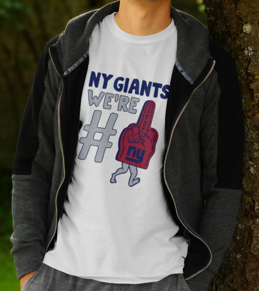 NY Giants We're # Kiss My Ass Foam Finger T-Shirt