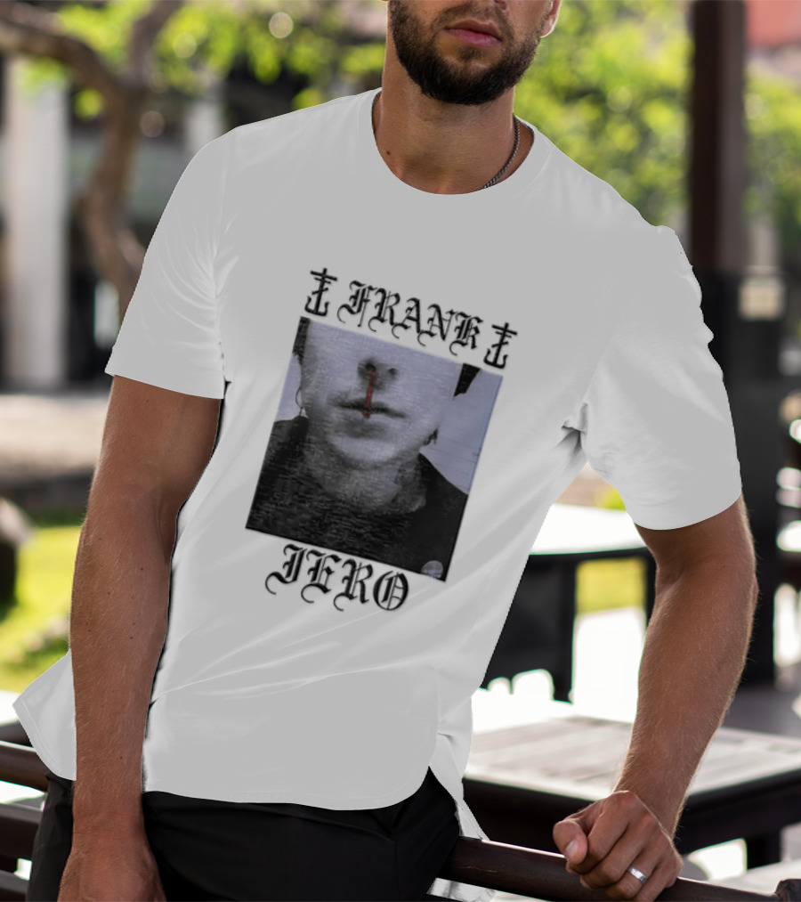 Franke Jero Dark Blue Aesthetic Nosebleed Art My Chemical Romance T-Shirt