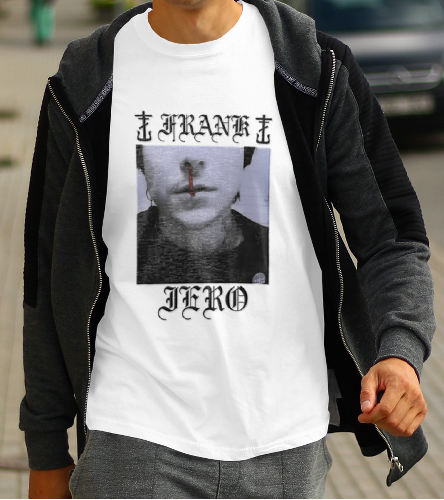 Franke Jero Dark Blue Aesthetic Nosebleed Art My Chemical Romance T-Shirt