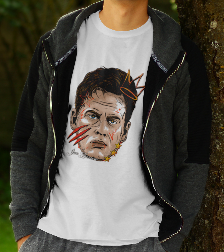 Joe Burrow Fat Head Limited Edition Player Crowned Star Scratches T-Shirt