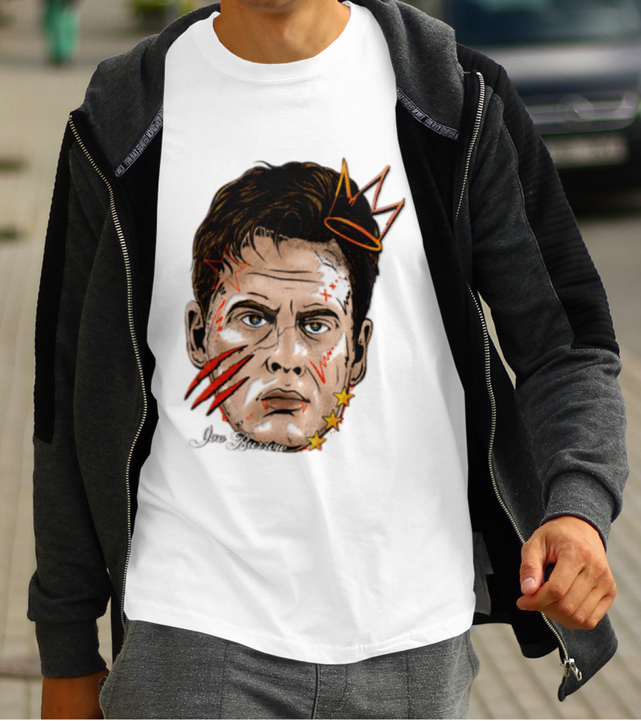 Joe Burrow Fat Head Limited Edition Player Crowned Star Scratches T-Shirt
