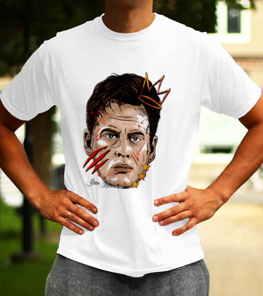 Joe Burrow Fat Head Limited Edition Player Crowned Star Scratches T-Shirt