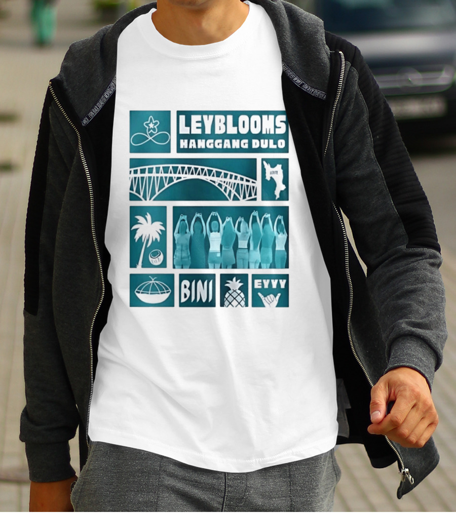 Leyblooms Hanggang Dulo Bini Eyyy Leyte Bridge Palm Coconut Pineapple T-Shirt