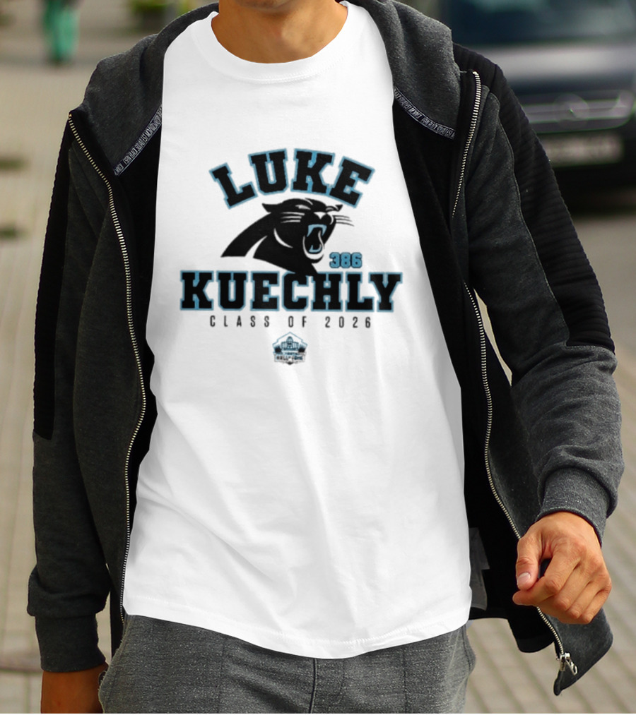 Luke Kuechly Panthers 386 Class Of 2026 Enshrinee Panthers T-Shirt