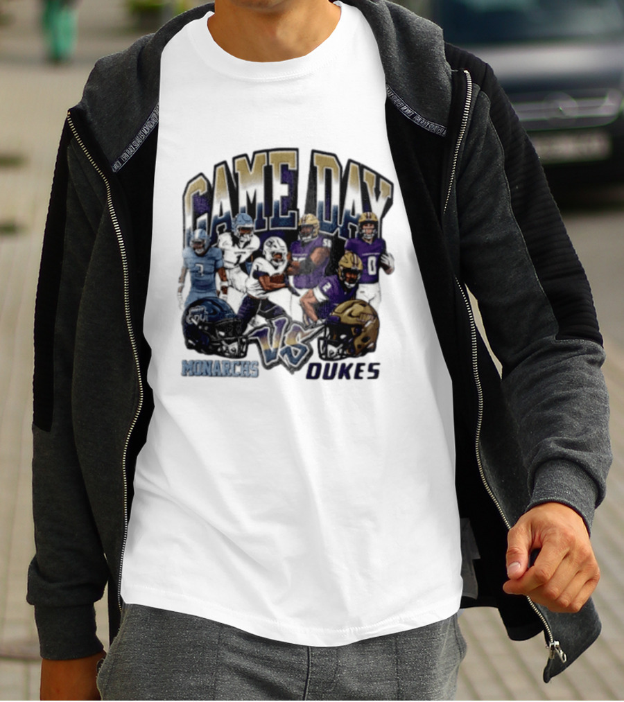 Old Dominion Monarchs Game Day Vs James Madison Dukes NCAA 2026 T-Shirt