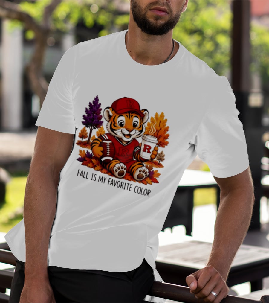 Rutgers Scarlet Knights Fall Is My Favorite Color Tiger Football 2026 T-Shirt