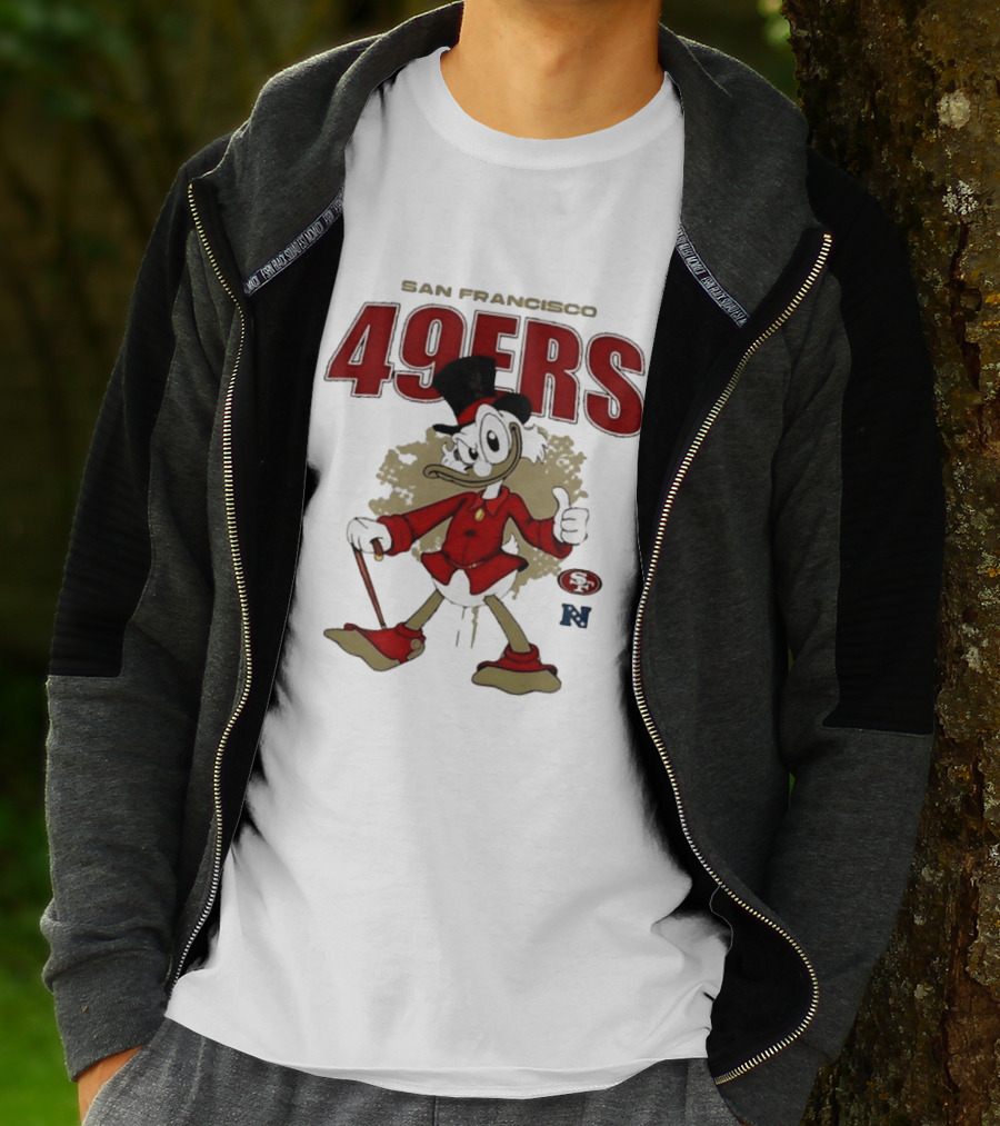 San Francisco 49ers Scrooge McDuck Crossover NFL Collaboration T-Shirt