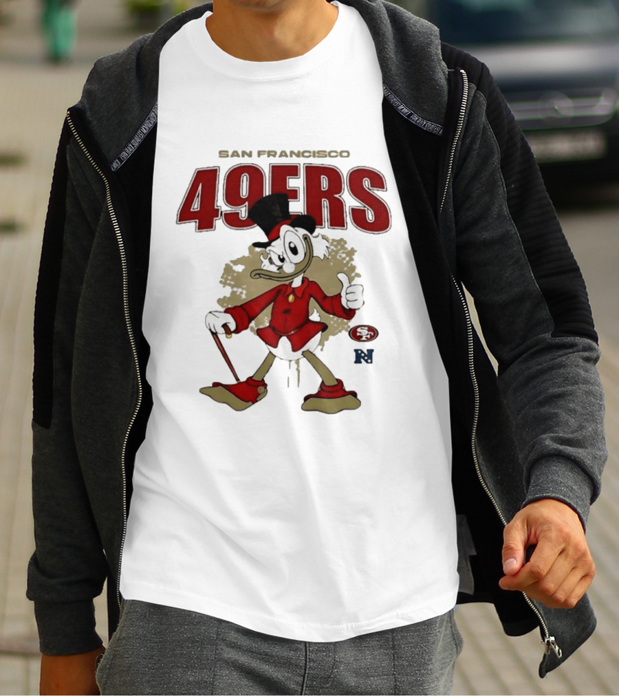 San Francisco 49ers Scrooge McDuck Crossover NFL Collaboration T-Shirt