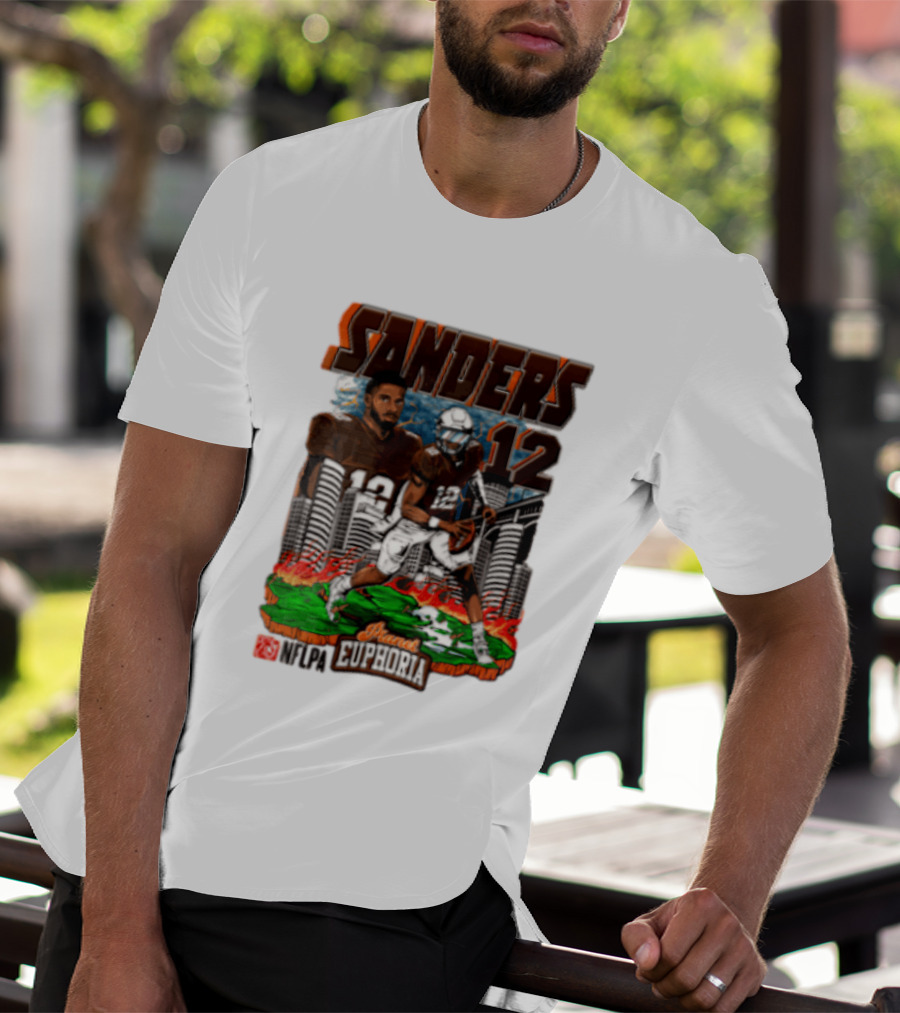 Sanders 12 Football Legend Euphoria NFCA Brand T-Shirt
