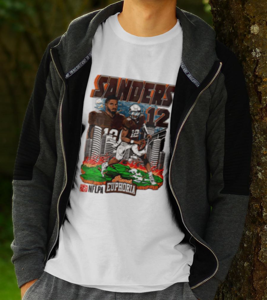 Sanders 12 Football Legend Euphoria NFCA Brand T-Shirt