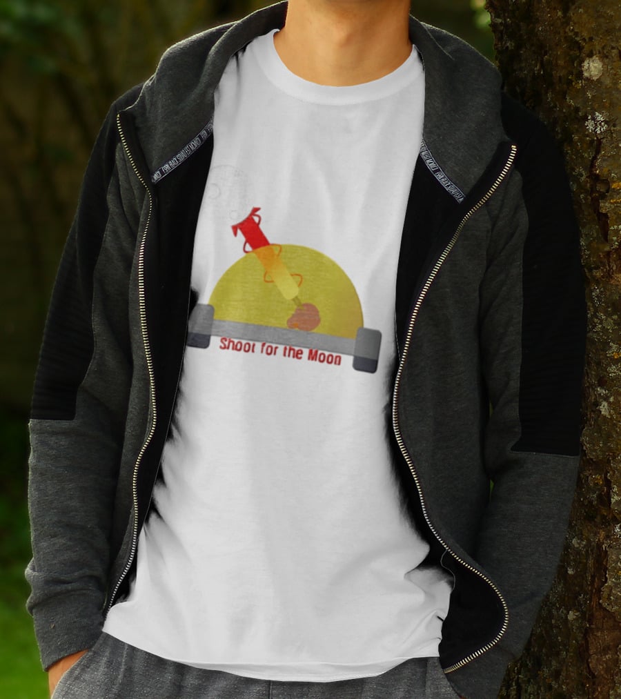 Shoot For The Moon Rocket Launcher Animation T-Shirt