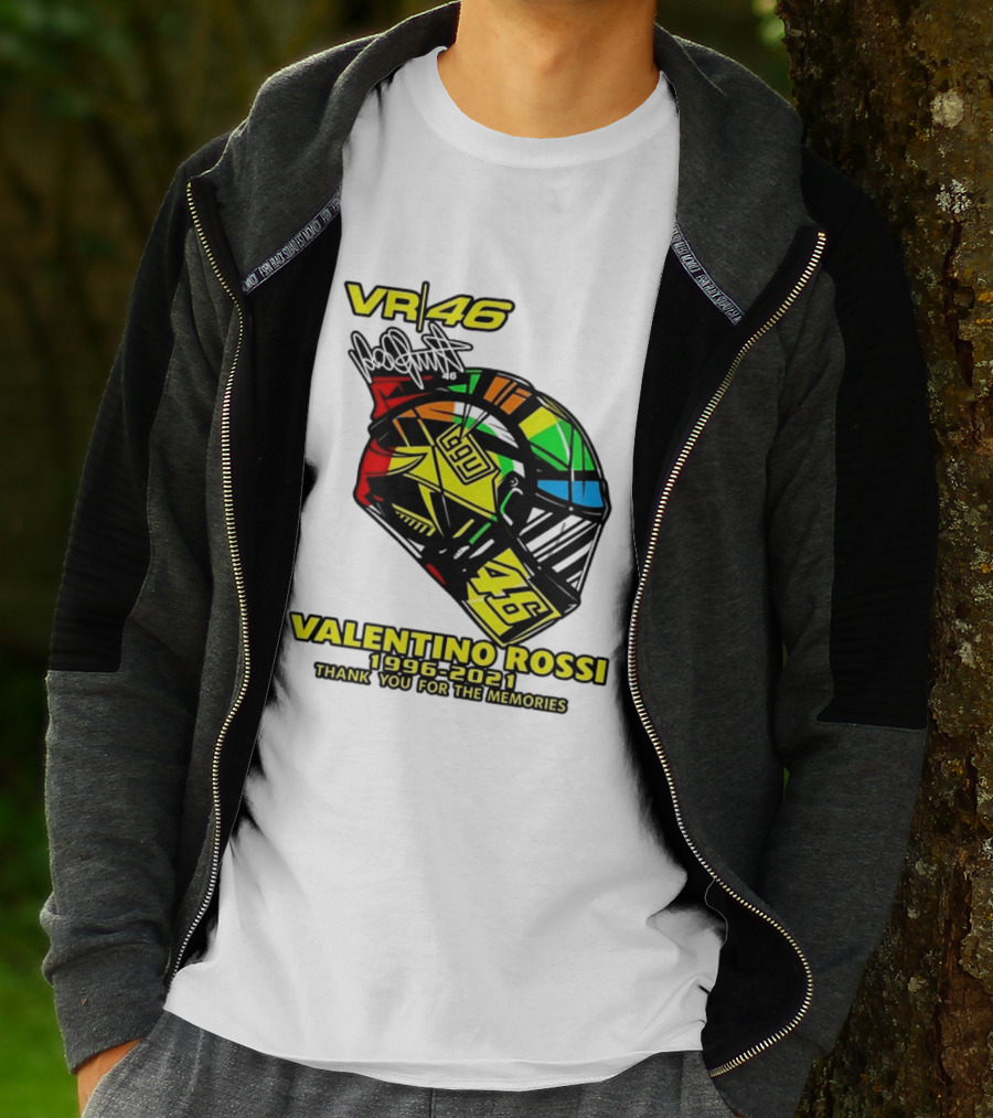 Valentino Rossi VR46 1996 2021 Thank You For The Memories Helmet T-Shirt