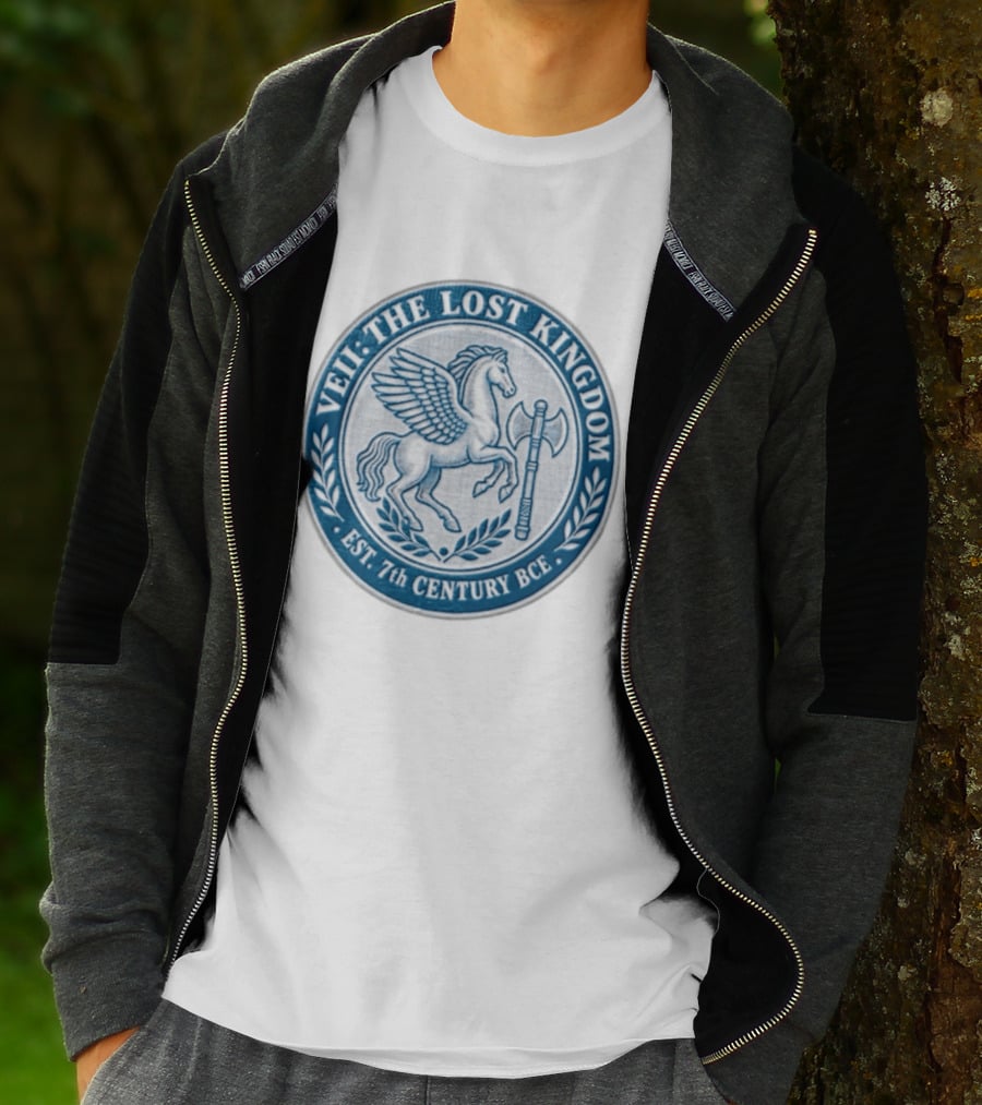 Veii The Lost Kingdom Est. 7th Century BCE Pegasus Horse Battle Axe T-Shirt