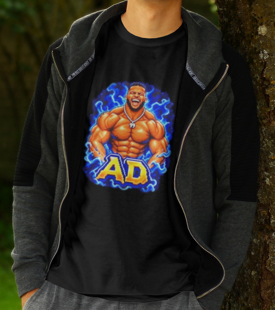 Aaron Donald AD Muscular Cartoon Style Los Angeles Rams 99 T-Shirt