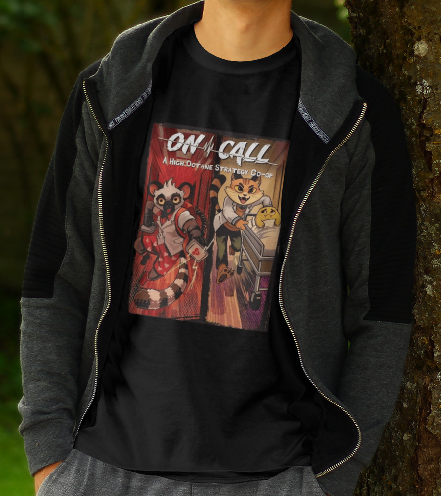 On Call A High Octane Strategy Co Op Lemur And Cat Doctors In Action T-Shirt