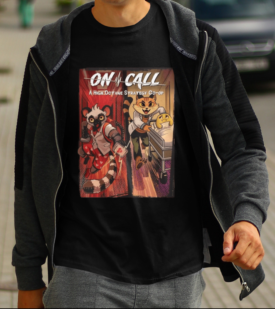On Call A High Octane Strategy Co Op Lemur And Cat Doctors In Action T-Shirt