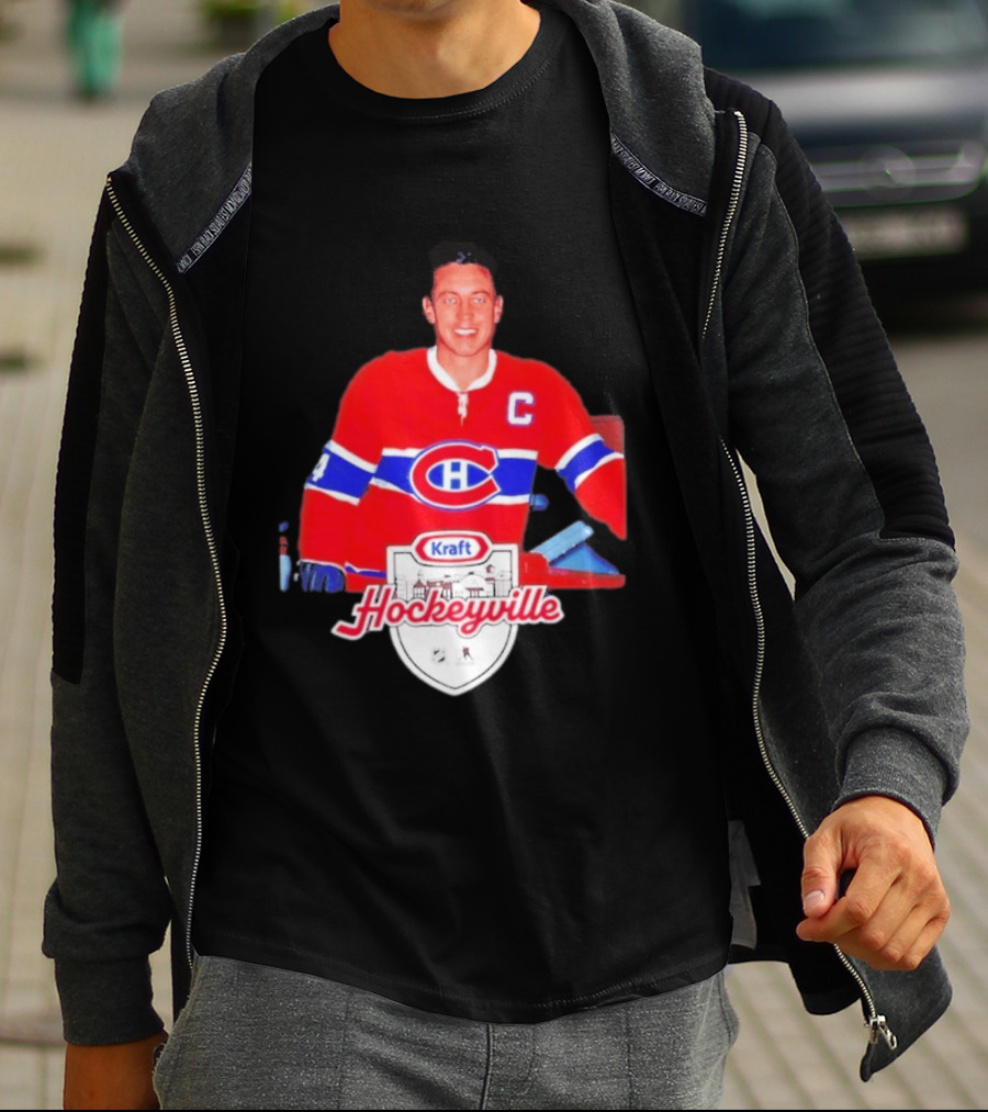 Jean Béliveau Montreal Canadiens Kraft Hockeyville Canadiens Logo Vintage Hockey T-Shirt