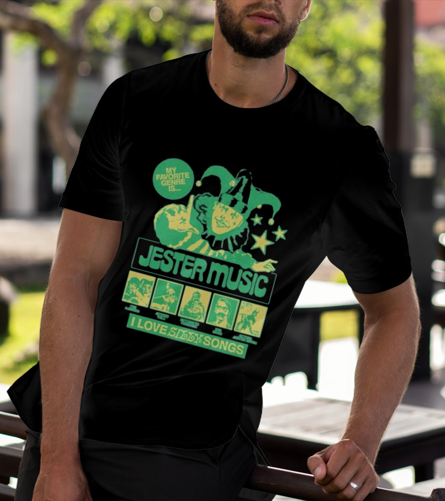 Jester Music My Favorite Genre Is The Garden Jethro Tull Return To Forever The Dead I Love Silly Songs T-Shirt