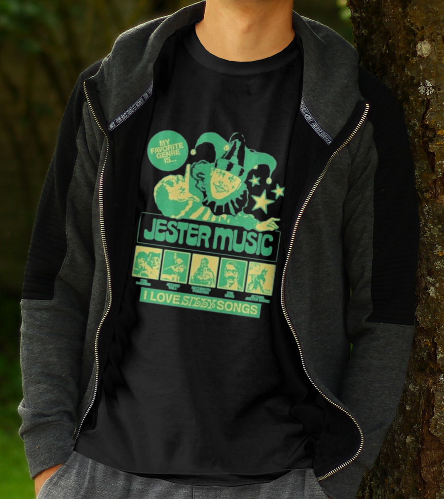 Jester Music My Favorite Genre Is The Garden Jethro Tull Return To Forever The Dead I Love Silly Songs T-Shirt