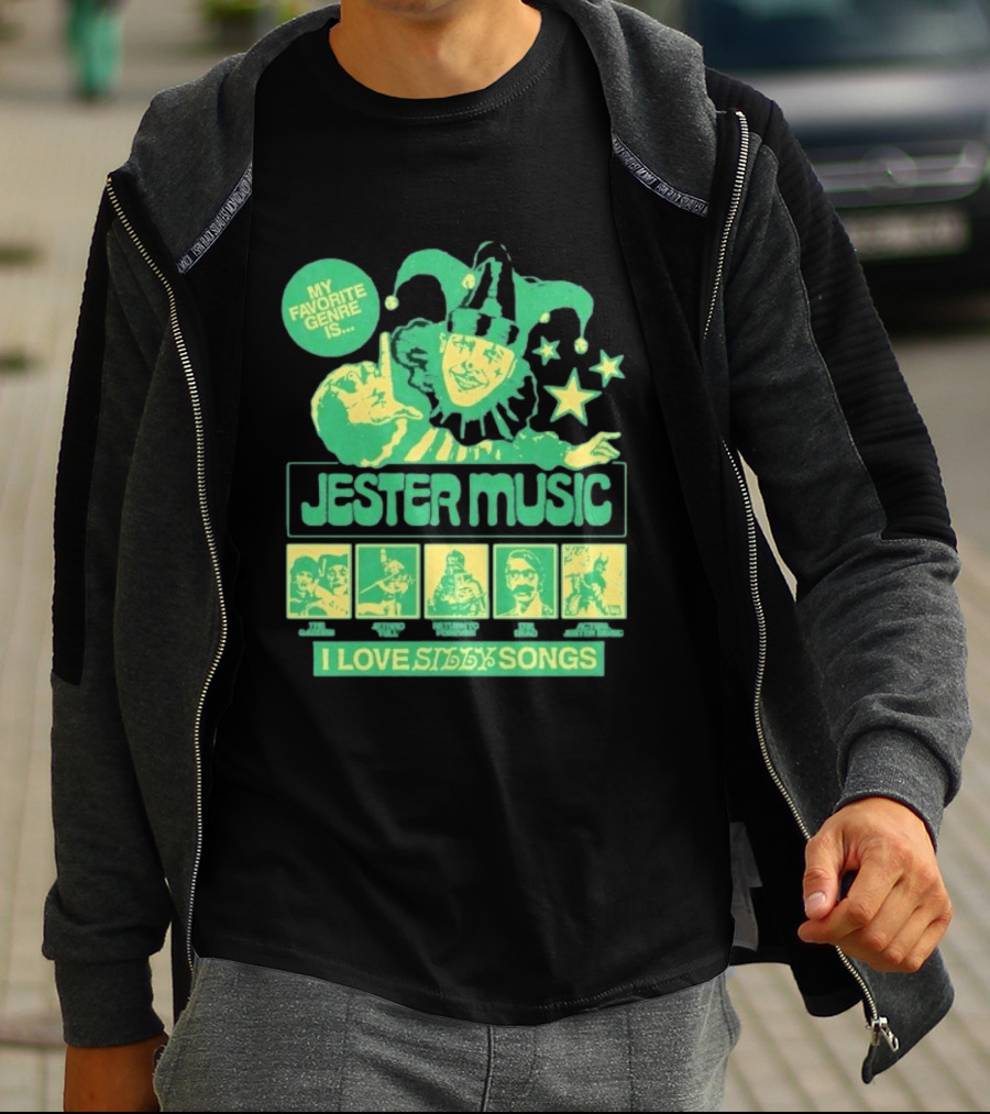 Jester Music My Favorite Genre Is The Garden Jethro Tull Return To Forever The Dead I Love Silly Songs T-Shirt