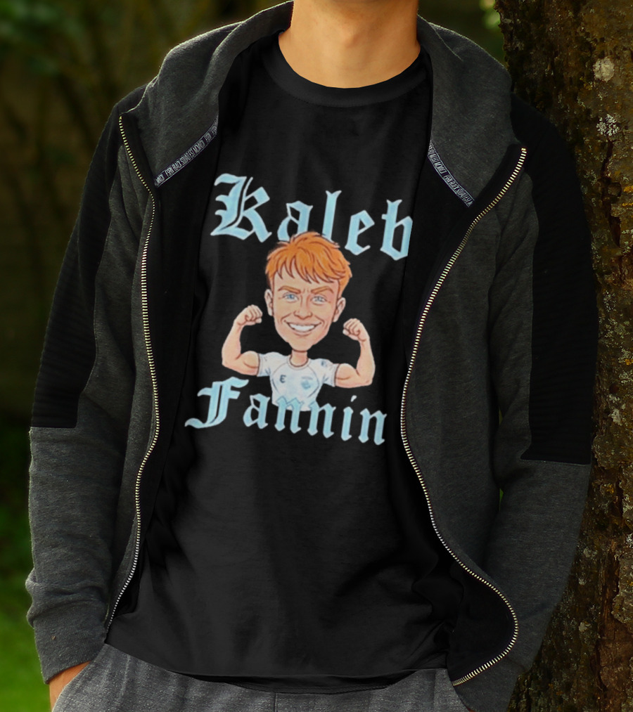 Kaleb Fannin Cartoon Character Flexing Muscles T-Shirt