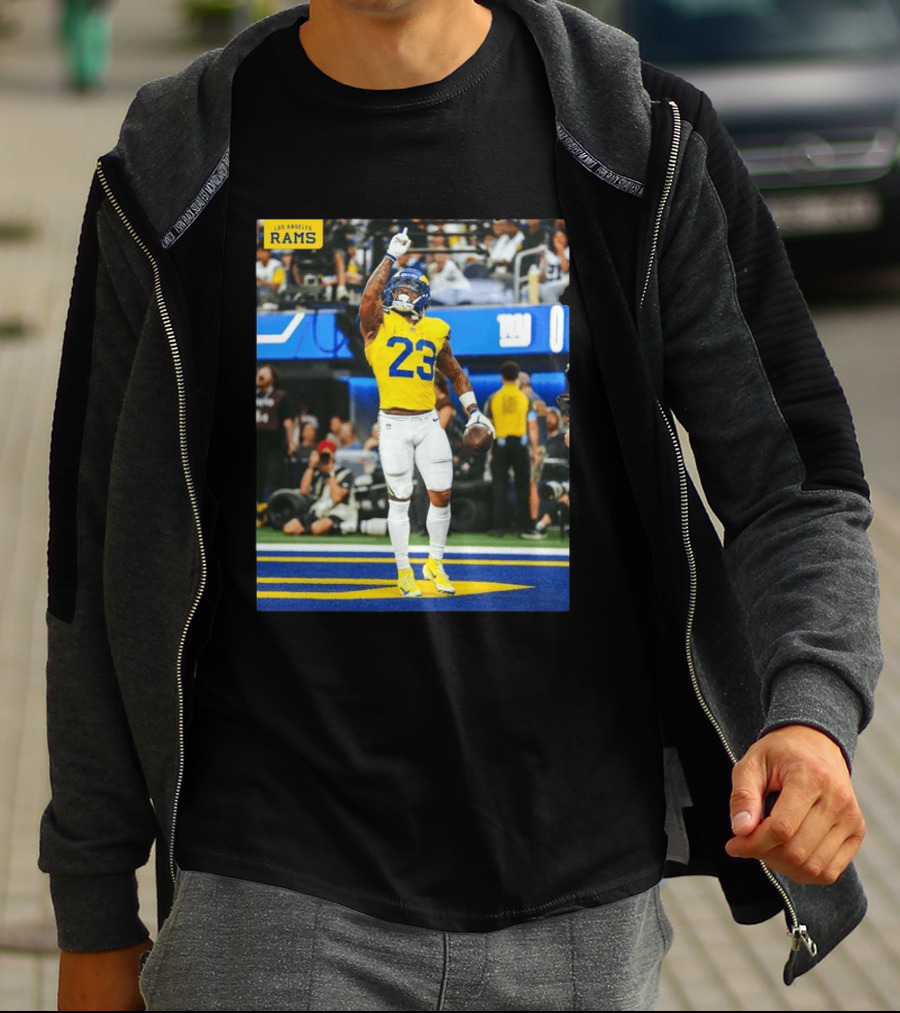 Los Angeles Rams Kamren Kinchens #23 NFL Football Jersey Celebration T-Shirt