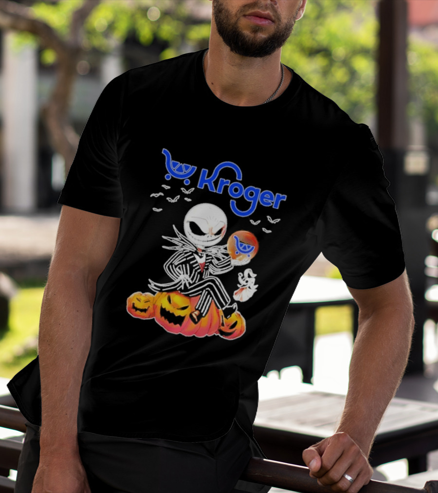 Kroger Jack Skellington Zero Halloween Pumpkin Balloons T-Shirt