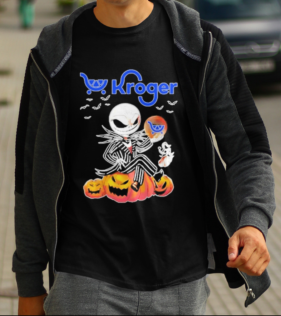 Kroger Jack Skellington Zero Halloween Pumpkin Balloons T-Shirt