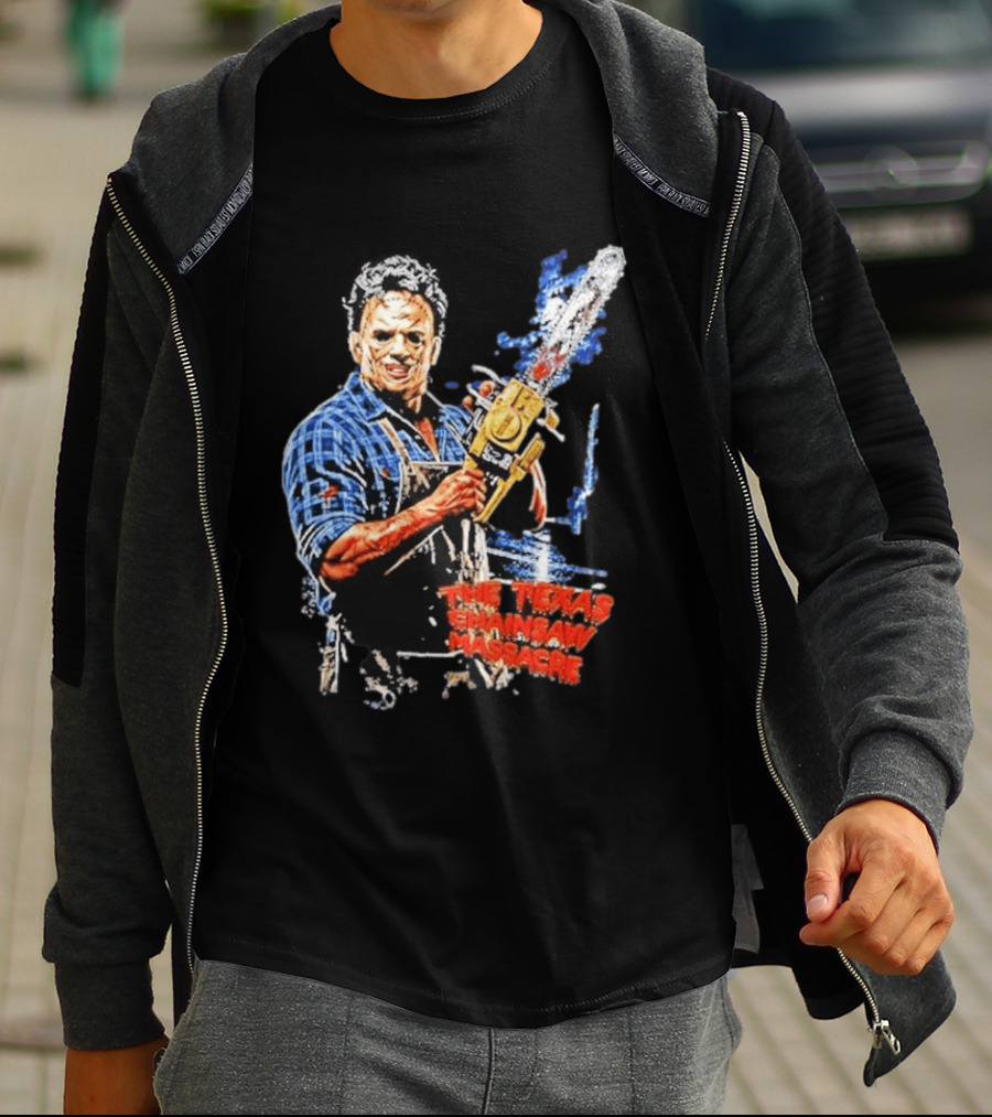 Texas Chainsaw Massacre Leatherface Chainsaw T-Shirt