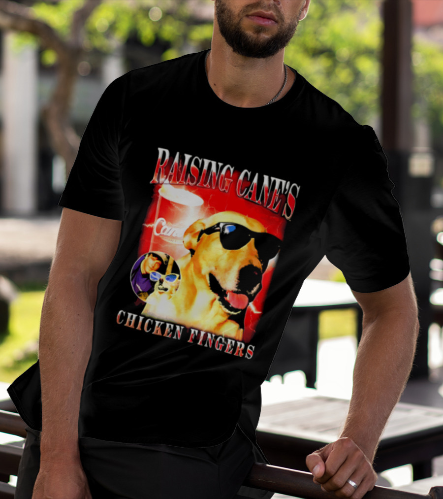 Raising Cane's Labrador Sunglasses Cup Chicken Fingers T-Shirt