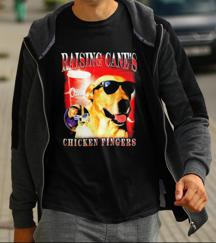 Raising Cane's Labrador Sunglasses Cup Chicken Fingers T-Shirt