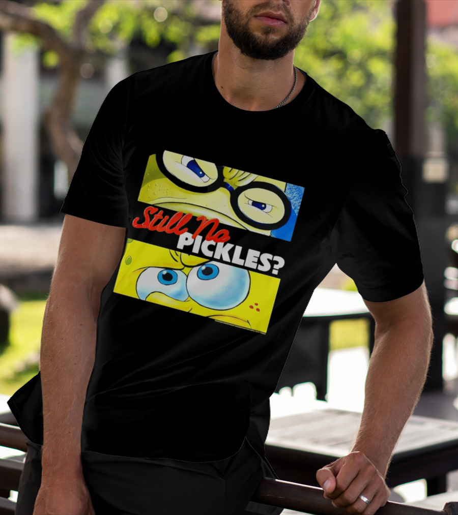 SpongeBob SquarePants Still No Pickles Nickelodeon Eyes Close Up T-Shirt