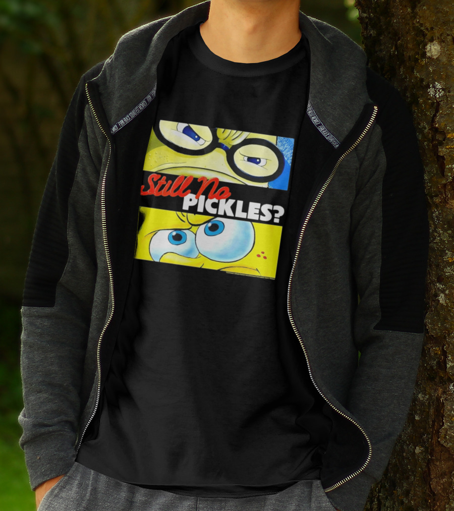 SpongeBob SquarePants Still No Pickles Nickelodeon Eyes Close Up T-Shirt