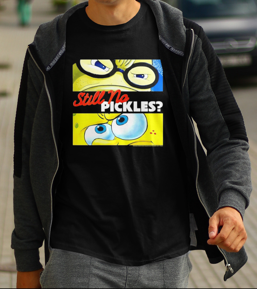 SpongeBob SquarePants Still No Pickles Nickelodeon Eyes Close Up T-Shirt