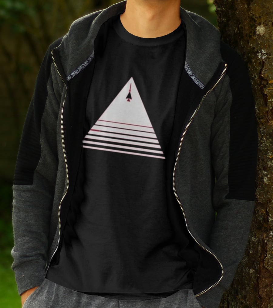 Stuart Fails To Save The Universe Stuart Bloom Jet Airplane Triangle Pyramid T-Shirt