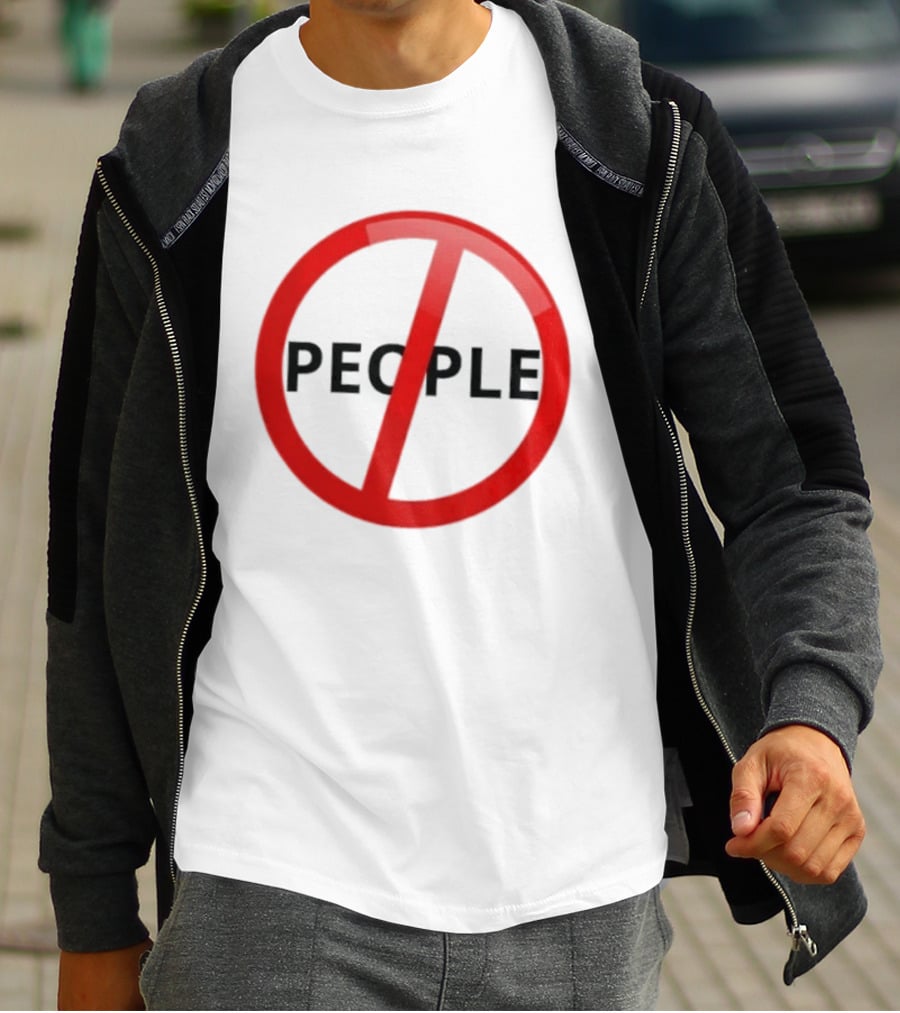 Anti People Prohibited Sign Introvert Social Distancing T-Shirt
