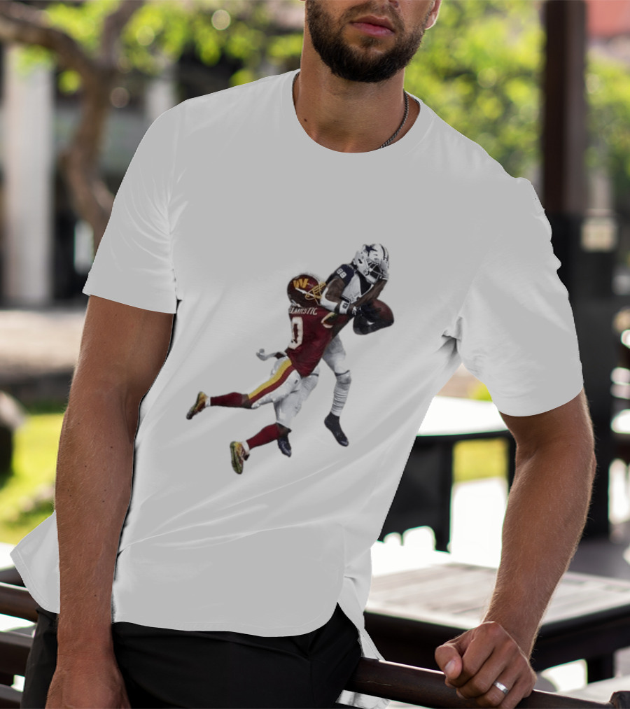 Ceedee Lamb Dak Prescott Record Breaking Touchdown Dallas Washington Football Moment T-Shirt