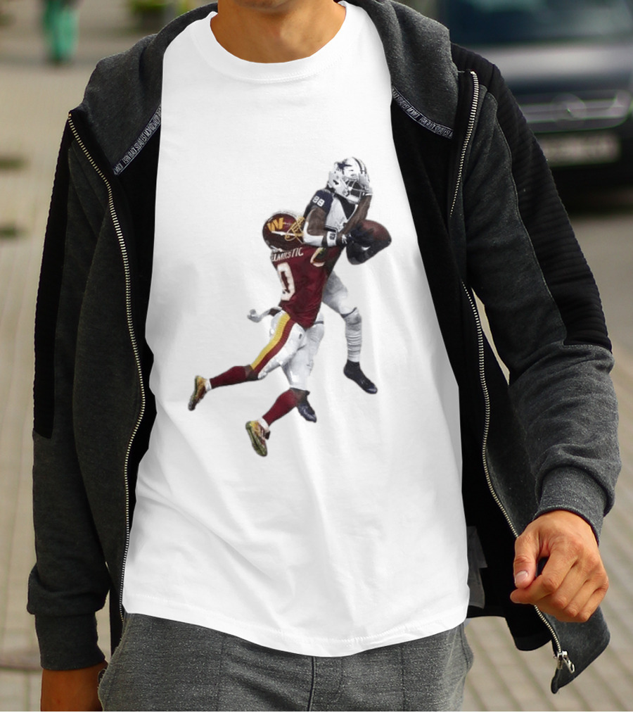 Ceedee Lamb Dak Prescott Record Breaking Touchdown Dallas Washington Football Moment T-Shirt