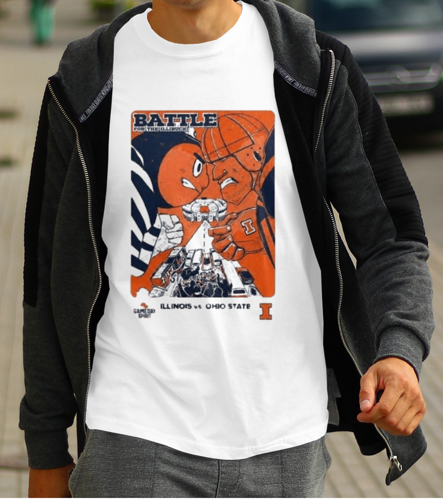 Battle For The Illibuck Illinois Vs Ohio State NCAA College Football 2026 Ohio Stadium T-Shirt