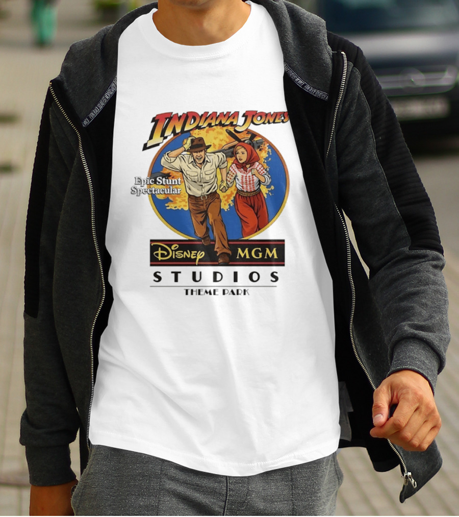 Indiana Jones Epic Stunt Spectacular Disney MGM Studios Theme Park T-Shirt