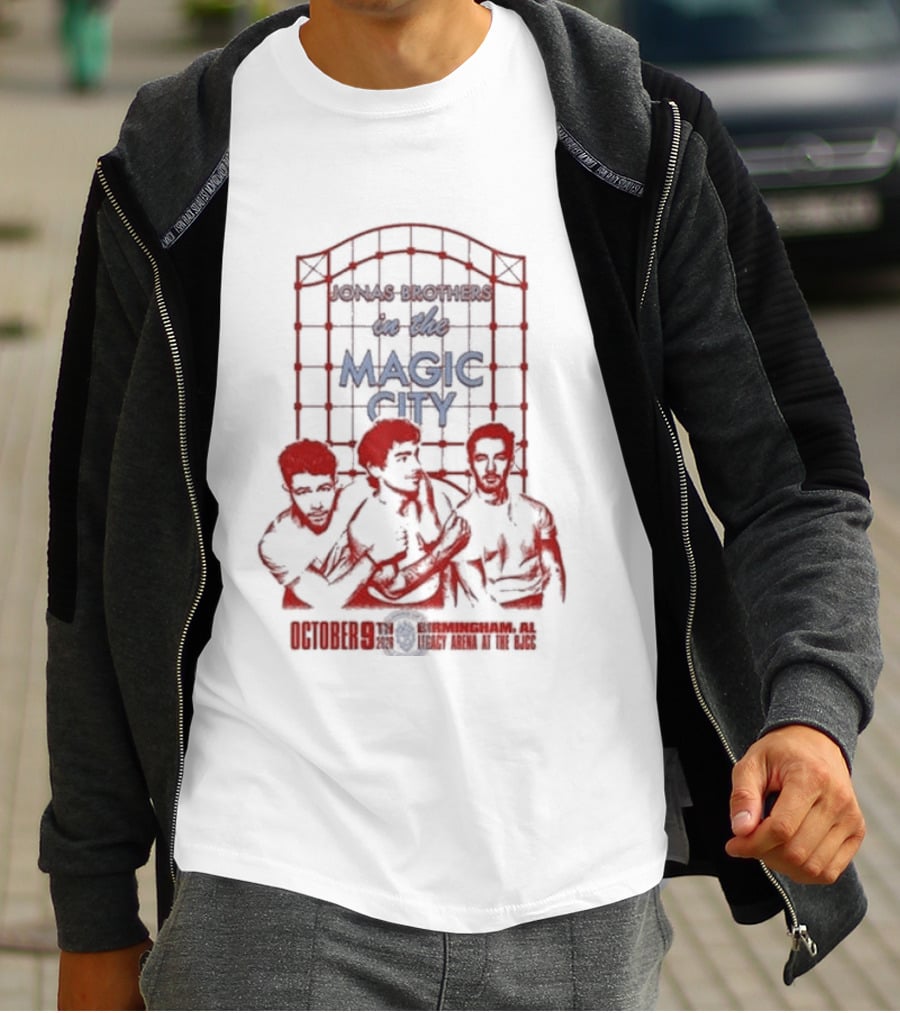 Jonas Brothers Burning Up Tour Birmingham Alabama Magic City T-Shirt
